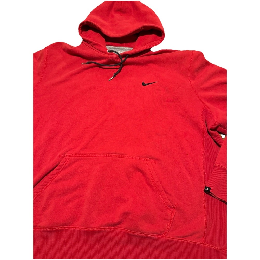 Vtg Y2K Nike Hoodie Athletic Dept Mini Swoosh 2XL Sweatshirt Mens XXL‎ Red
